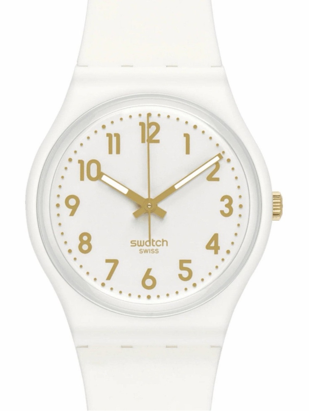 Swatch “White Bishop” Women’s Quartz Watch